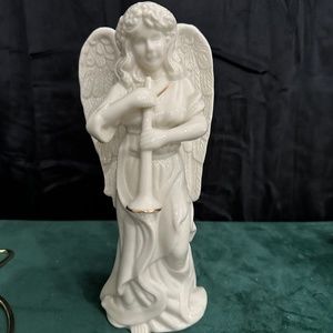 White Porcelain angel with Horn figurine
